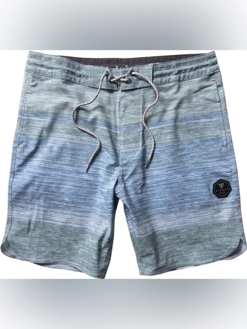 VISSLA Teal and Blue Blurry Horizons Men's Boardshorts